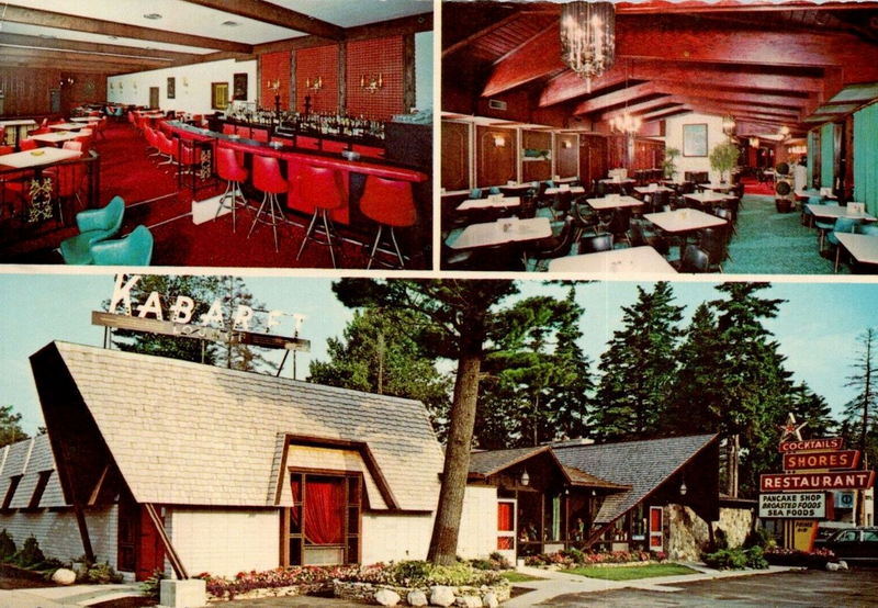Shores Restaurant and Kabaret Lounge (The Embers) - Vintage Postcard (newer photo)